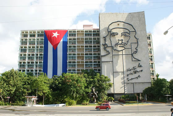 Communist revolution banner in Havanna, Cuba