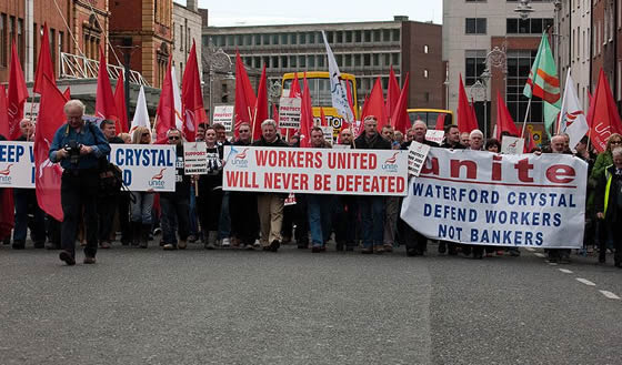 Protesters on the streets of Dublin