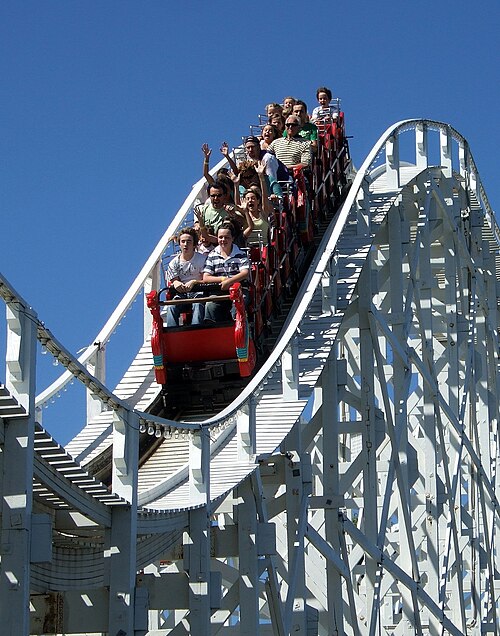 Luna Park roller coaster in Melbourne Australia