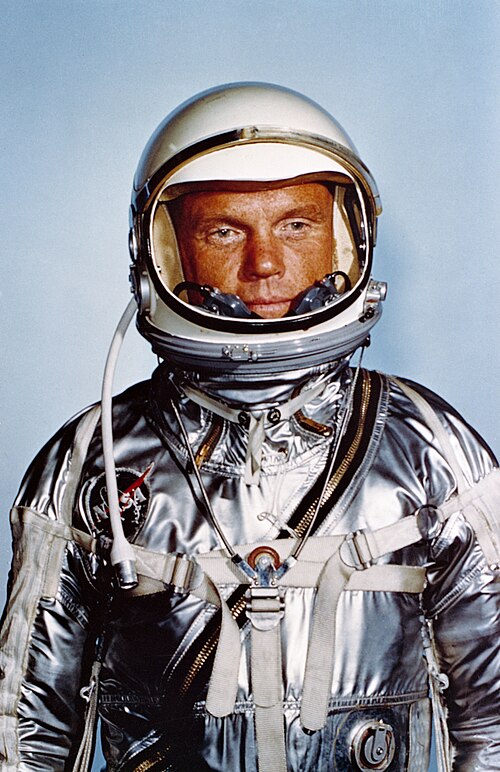John Glenn in his Mercury spacesuit